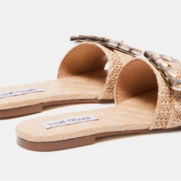 NEW STEVE MADDEN RAFFIA FLATS - Picture 9 of 10
